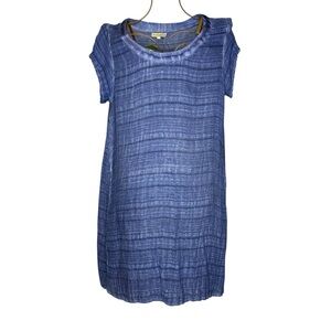Anthropologie Ruby Yaya Blue Short Sleeve Shirt Dress - Women’s Size Large